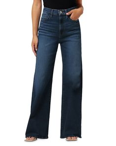 Joe's Jeans The Mia Petite High Rise Wide Leg Jeans in Exhale Women - Bloomingdale's High Rise Wide Leg Jeans, Leg Stretching, Petite Jeans, Lifestyle Clothing, Women Denim Jeans, Denim Flares, Joes Jeans, Premium Denim, Work Outfits