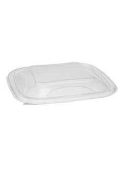 an empty plastic tray on a white background