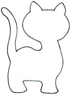 the outline of a cat that is standing up