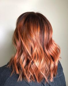 Copper Hair With Root Shadow, Ginger Hair With Shadow Root, Copper Hair With Shadow Root Dark, Auburn Pink Balayage, Copper With Shadow Root, Shadow Root Strawberry Blonde, Ginger Hair Shadow Root, Copper Hair Shadow Root, Copper Hair Root Shadow