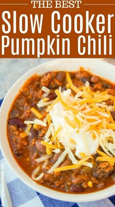 the best slow cooker pumpkin chili