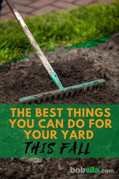 the best things you can do for your yard this fall are gardening tools and dirt