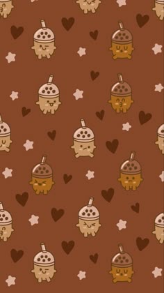 A phone wallpaper with bubble tea chibis of various emotions scattered in approximately uniform distance Messenger Background Theme, Messenger Love Theme Background, Tea Wallpaper Aesthetic, Bubble Tea Wallpaper, Boba Tea Wallpaper, Boba Wallpaper, Love Wallpaper For Mobile, Chat Background