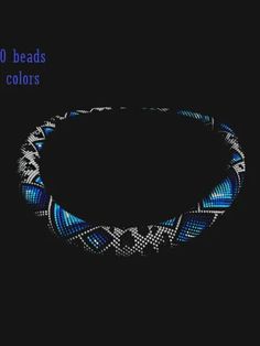 an image of a blue and white bracelet with the words 10 beads for colors on it