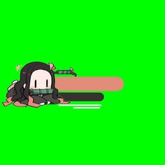 a cartoon character laying on the ground with a baseball bat