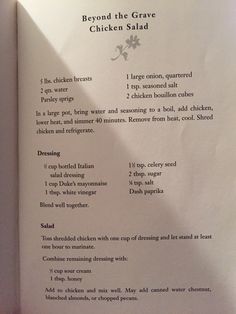 an open book with instructions on how to cook