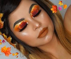 Thanksgiving Glam Makeup, Fall Eyeshadow Looks, Fall Eyeshadow, Festival Makeup Glitter, Essence Makeup, Face Art Makeup