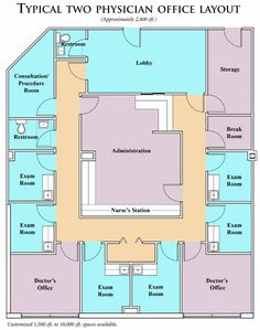 the typical floor plan for an office building