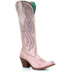 New Open Box Size 8 Corral Boots In Rose Blush Pink. Style E1447. Corral Cowgirl Boots, Tall Western Boot, Embroidery Boots, Colored Boots, Bota Country, Womens Cowgirl Boots, Boots Store, Wedding Boots, Corral Boots