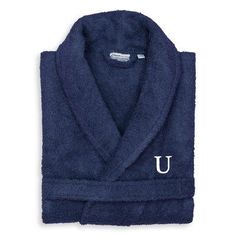 Red Barrel Studio Cowling Personalized Bathrobe Size: Extra Large, Color: Navy, Letter: U Personalized Bathrobe, Terry Cloth Bathrobe, One Piece Clothing, One Piece Pajamas, Home Textiles, Navy Pink, Navy Color, Terry Cloth, Leotards