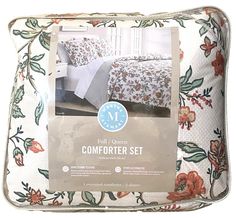 the comforter set has been made with floral print and is ready to be shipped