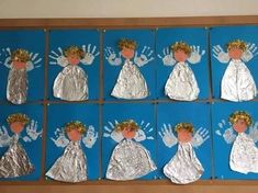 the paper angels are made with handprints