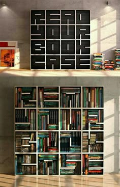 the bookshelf is made out of black bookcases and has multiple shelves