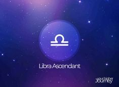 the libra ascendant logo is displayed on a purple background with sparkling stars