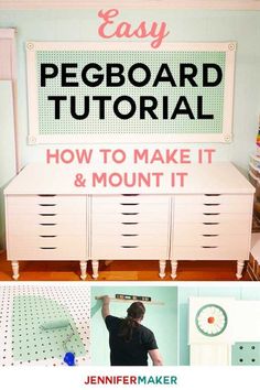 an easy pegboard project for kids to make it and mount it