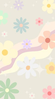 an abstract floral background with pastel colors