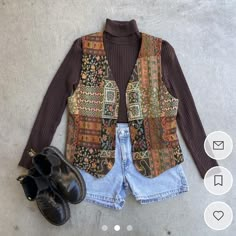 Thrift Vintage Outfit, Thrift Style Outfits, San Francisco Aesthetic Outfits, 70s Hippie Outfits, San Francisco Aesthetic, Thrift Vintage, Funky Outfits, Vintage Outfit, Fire Fits