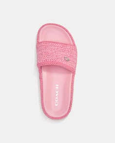 COACH® | Averie Sandal Pink Coach Shoes, Outfits With Sandals, Coach Slides, Coach Sandals, Shopping Wishlist, Pretty Sandals