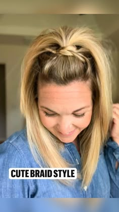 Peinados Recogidos, Hairdos For Short Hair, Summer Hairstyles For Medium Hair, Short Hair Tutorial, Hair Summer, Cute Hairstyles For Short Hair, Hairdo For Long Hair, Haircuts For Fine Hair