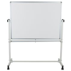 a whiteboard with wheels on the bottom and an open end to it, against a white background