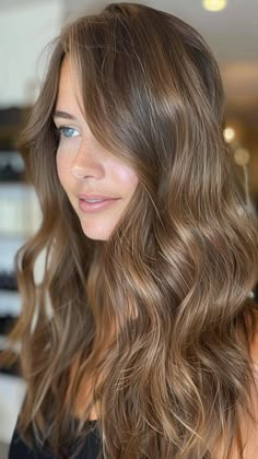 Transform Your Locks with Light Brown Hair: 25 Ideas for Instant Sophistication Full Head Light Brown Hair, Light Brown Hair On Fair Skin, Light Cappuccino Brown Hair, Mousey Brown Hair With Lowlights, Brown Hair With Highlights For Pale Skin, Fawn Brown Hair Color, What Is A Balayage, Light Dimensional Brunette, Old Money Light Brown Hair