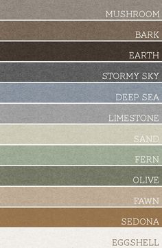 the colors of earth are shown in this color chart, which shows different shades of earth