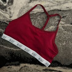 Brand New Without Tags/ Never Worn. Absolutely Beautiful Maroon Color And Super Comfortable, I Have This In Like 4 Other Colors And I Just Never Had Anything To Match This One. Size Xl Women’s Nike Sports Bra Red Sports Bra, Nike Sports Bra, Nike Sports, Maroon Color, Christmas Collection, Sports Bras, Women's Intimates, Nike Women, Red White