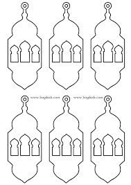 the islamic pattern is shown in black and white, with four different designs on each side