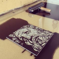 Copper Printmaking, Printmaking Illustration, Linoleum Prints, Relief Prints, Carved Stamps, Tattoo Magazine, Linoleum Print, Lino Art, Copper Engraving