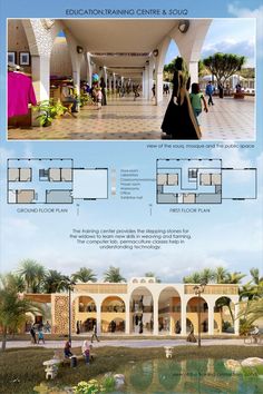 Resilience Center for the widows of Afghanistan Crafts Center Architecture Plan, Administrative Building, Architecture Symbols, Become Independent, Architects Desk, Architect Student, Floating Architecture, Hostels Design, College Architecture