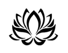 a black and white image of a lotus flower