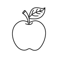 an apple with a leaf on it