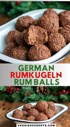 Rumkugeln German Rum Balls Christmas Dinner Dishes, Nye Food, Hosting Christmas Dinner, Easy Christmas Dinner, Pepper Jelly Recipes, Christmas Appetizers Easy, Good Rum, Christmas Side Dishes, Rum Recipes