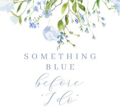 Something Blue Before I Do Floral Bridal Shower Invitation | Zazzle