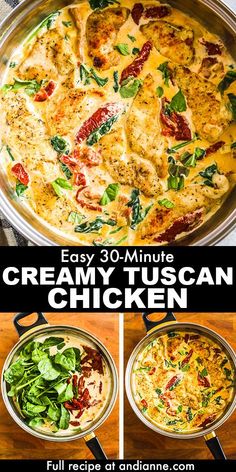 the steps to make creamy tuscann chicken