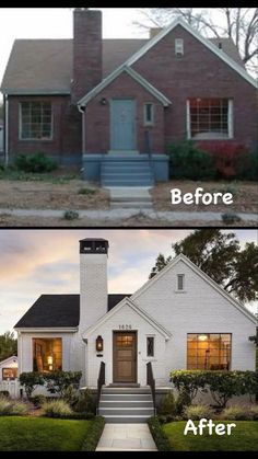 before and after pictures of a house