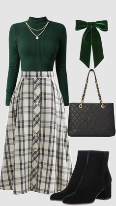 Fest Outfits, Elegante Casual, Looks Chic, Plaid Skirt, Mode Inspiration