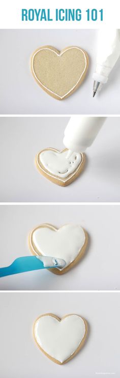 how to make royal icing on cookies for valentine's day - step by step instructions