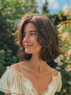 51 French Bob Haircuts for Every Face Shape and Style Layered Short Thick Hair, Haircuts Above Shoulder, Shorter Hair With Face Framing, French Hairstyles Round Face, Wavy Bob Natural, French Long Bob Haircut, Short Unstyled Haircuts, Bob On Thick Hair, Short Haircuts For Heart Faces