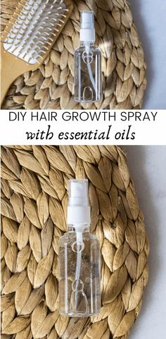 This DIY hair growth spray is the perfect spray for thinning hair or for someone who is trying to strengthen and lengthen their hair. It is made with the best essential oils for hair growth and water. This natural hair spray helps to support a healthy scalp and hair follicles. #hairgrowthspray #naturalhaircare #diyhaircare #diyhairproducts Natural Hair Spray, Home Cleaning Products, Dunner Wordend Haar, Crunchy Moms, Hair Growth Secrets