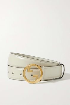 White Leather belt | GUCCI | NET-A-PORTER White Gucci Belt Outfit, Luxury Belts Women, Gucci Belt Outfit Dress, White Gucci Belt, Gucci Belt Outfit, Gucci Leather Belt, Luxury Belts, Gg Logo, Gucci Leather