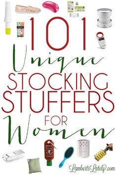 the cover of 101 unique stocking stuff for women