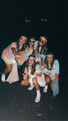 a group of young women posing for a photo