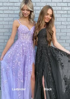 [$158.00] A-line V Neck Spaghetti Straps Long/Floor-Length Lace Prom Dress With Split Prom Dresses Purple, Sweep Train Prom Dress, Dark Red Dresses, Prom 2023, Dresses Purple, Red Dresses Classy, Corset Dress Prom, Lace Prom Dress, Light Blue Dresses