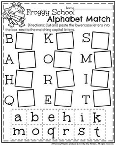 an alphabet match worksheet with letters and numbers to make it easier for children to learn