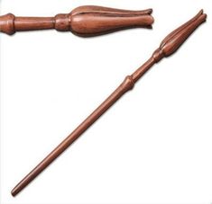 two wooden wands are shown on a white background and one is made out of wood