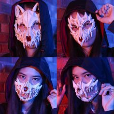 Halloween Skull Party Mask Anime Demon Werewolf Half Face Cover Mask Cosplay Costume Dance Prom Demon Werewolf, Party Mask, Half Face, Mask Party, Halloween Skull, Face Cover, Anime Demon, Cosplay Costume, Cosplay Costumes