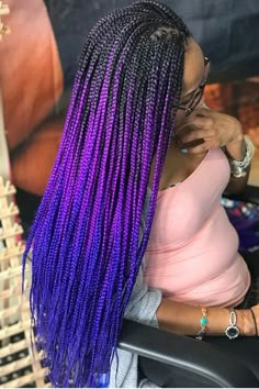 Tree Braids Hairstyles, Brown Ombre Hair Color, Colored Box Braids, Afro Braids, Colored Braids