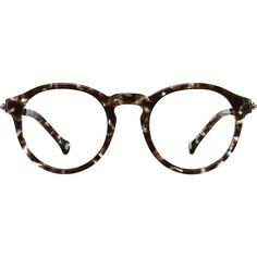 Get the beauty of acetate without the bulk in these stylish round glasses. Made from our thinnest high-quality acetate the eyeglasses features double metal wire temple arms. An amazing choice for glasses and sunglasses the look can be worn all day without weighing you down. For added comfort the super lightweight style is fitted with acetate temple tips. It is available in the following glossy options: tortoiseshell or ivory tortoiseshell. | Zenni Round Prescription Eyeglasses Pattern Tortoise Shell Mixed Artsy Vibe, Round Eyeglasses Frames, Square Face Shape, Refined Aesthetic, Zenni Optical, Square Face, Round Glasses, Round Eyeglasses, Square Faces