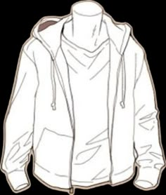 a drawing of a man's hoodie jacket